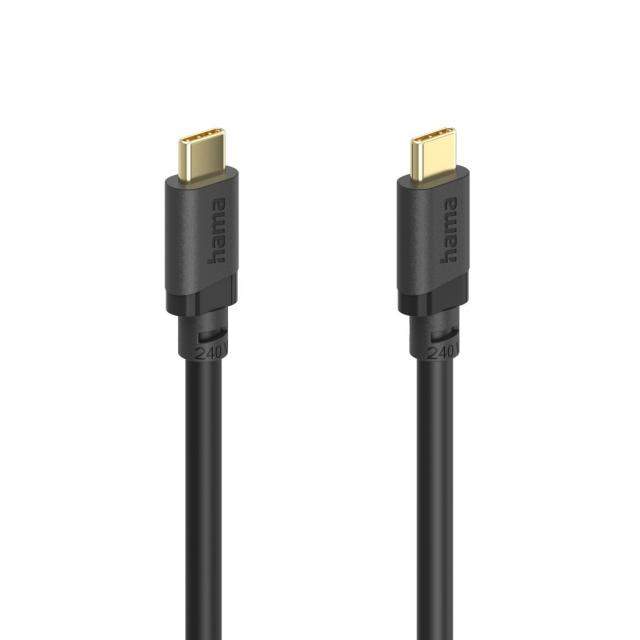 HAMA Кабел USB-C E-Marker чип USB 3.2 Gen1, 5 Gbit/s, 240 W, 1.5 м 