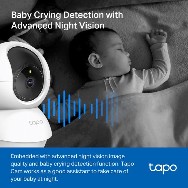 TP-Link Tapo C210P2 - Wi-Fi Pan/Tilt Camera - 2 Pack 
