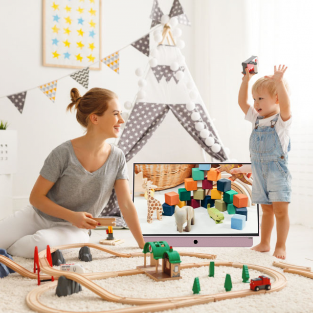 METZ Portable TV  24MPE7300Z 24" LED FHD(1920x1080) GoogleTV, HDR10, pink 