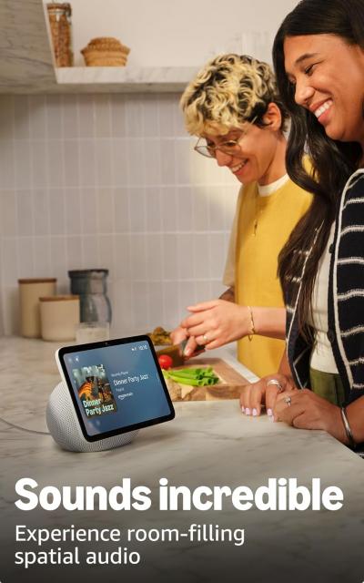 Amazon Echo Show 8 (newest gen), Vibrant HD 8.7" display with spatial audio and Alexa, Graphite 