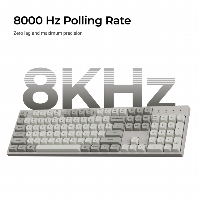 Геймърска Механична клавиатура Keychron C2 Pro 8K QMK - Super Red Switch, Full Size 
