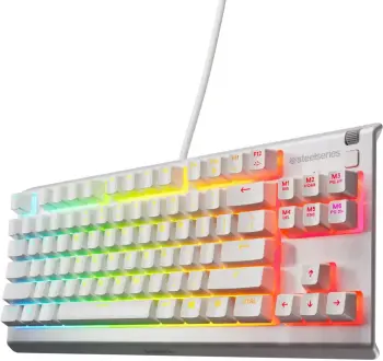 Gaming Keyboard SteelSeries Apex 3 TKL White - Quiet Switch UK Layout