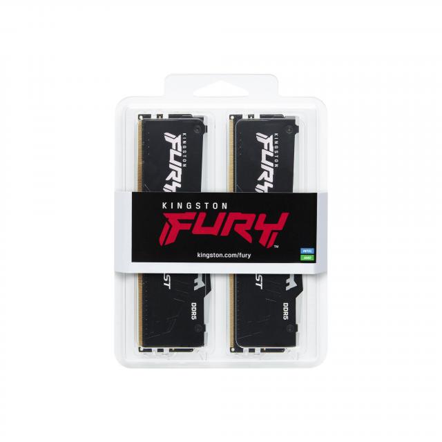 Memory Kingston FURY Beast Black RGB 64GB(2x32GB) DDR5 5600MHz CL40 