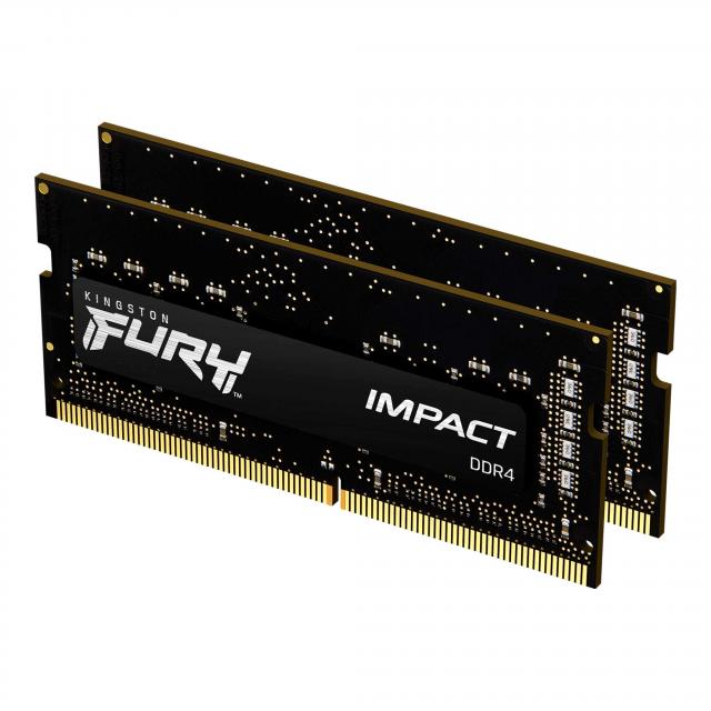 Memory Kingston Fury Impact 32GB(2x16GB) SODIMM DDR4 3200MHz CL20 16Gbit - KF432S20IBK2/32 