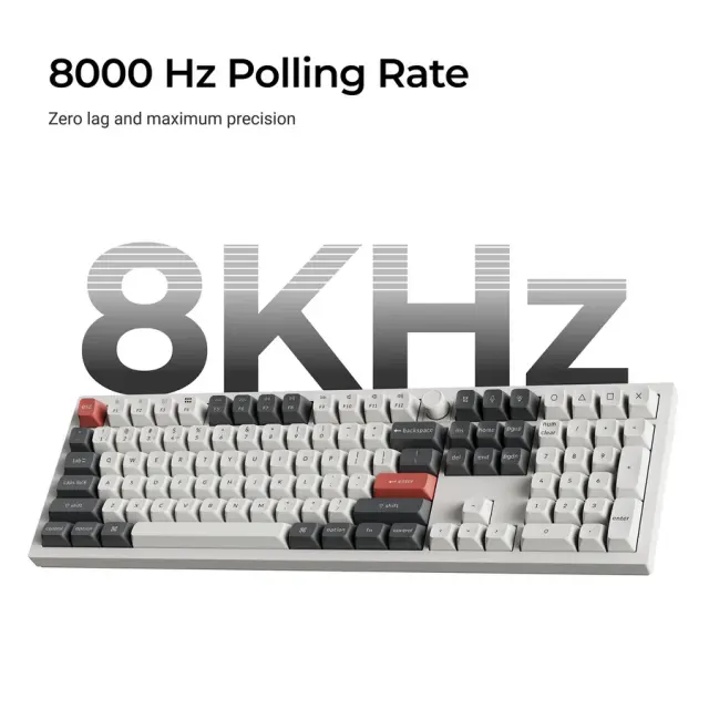 Wireless Mechanical Keyboard Keychron Q6 Ultra 8K Black - Silk POM Switch Brown 