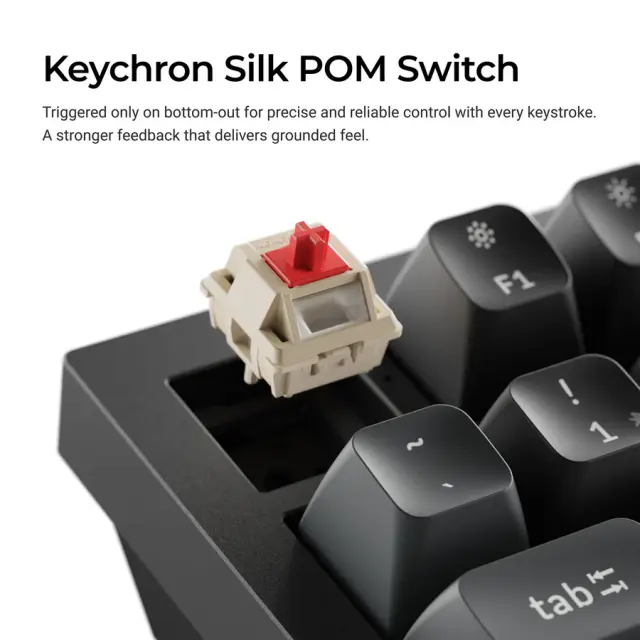 Wireless Mechanical Keyboard Keychron Q6 Ultra 8K Black - Silk POM Switch Brown 
