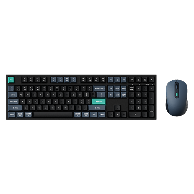 Комплект клавиатура и мишка Keychron B36 Deep Black и BM25 Wireless/BT/Wired Combo - TKL