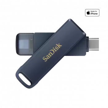 SanDisk Flash Memory 128GB Phone Drive, USB 3.2 Type-C, Lightning