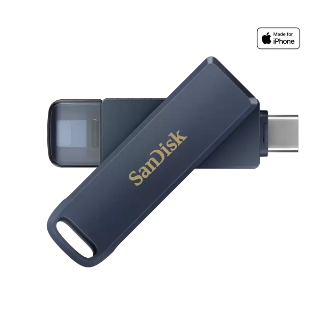 SanDisk Flash Memory 128GB Phone Drive, USB 3.2 Type-C, Lightning 