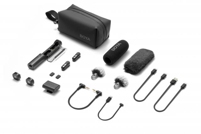 Mini Wireless Microphone All-in-One BOYA MAGIC 02 - Lightning + USB-C 