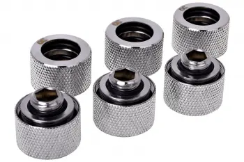 Комплект фитинги Alphacool HT 16mm - G1/4, 90°, Хром, 6-pack