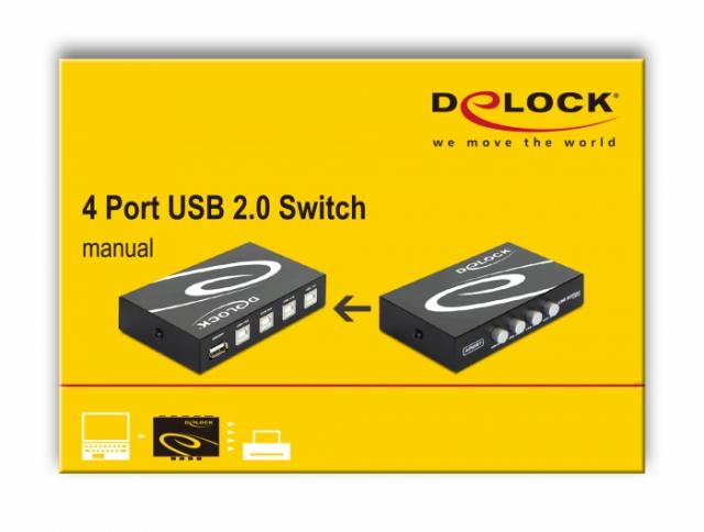 Delock Switch USB 2.0 4 port manual 