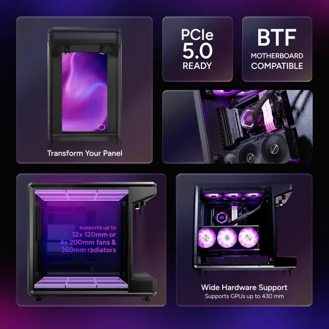Кутия Cooler Master MasterFrame 360 Stage LCD 