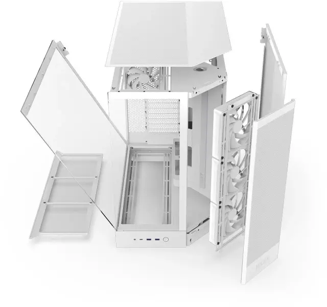 Case NZXT H9 Flow Dual-Chamber - White 