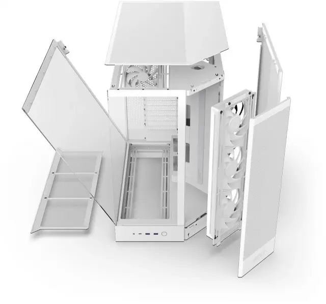 Case NZXT H9 Flow RGB Dual-Chamber - White 