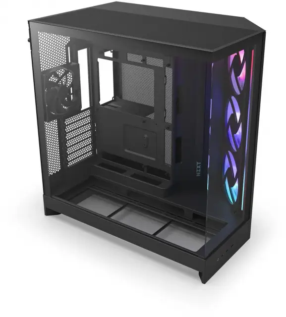 Case NZXT H9 Flow RGB Dual-Chamber - Black 