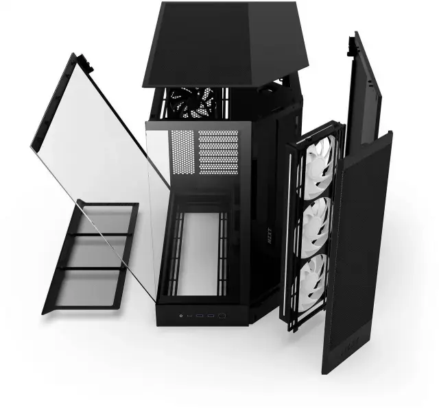 Case NZXT H9 Flow RGB Dual-Chamber - Black 