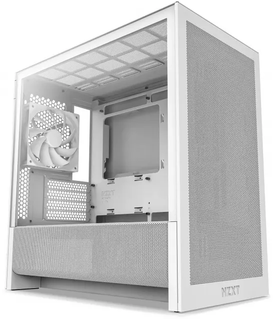 Case NZXT H3 Flow 2025 All White Micro-ATX Tower 