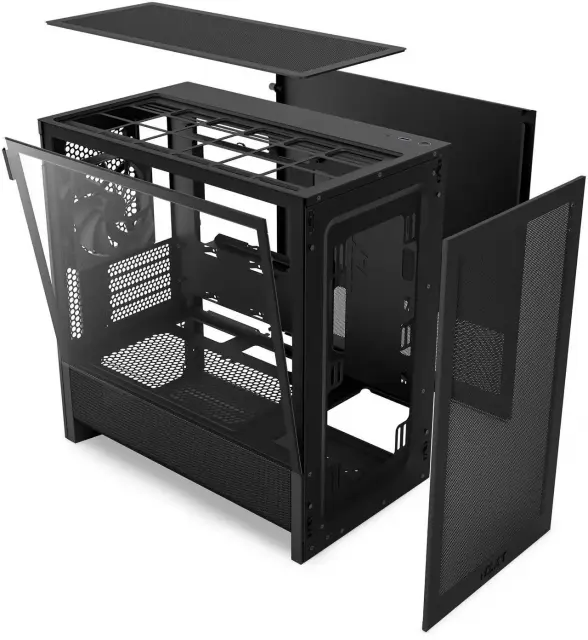 Case NZXT H3 Flow 2025 Micro-ATX Tower - Black 