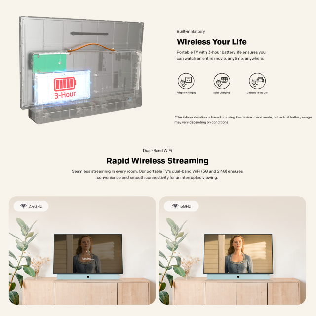 METZ Portable TV 24MPE7000Y 24" LED FHD(1920x1080) GoogleTV, HDR10, Blue 