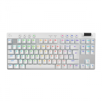 Геймърска механична клавиатура Logitech G Pro X TKL White - Tactile