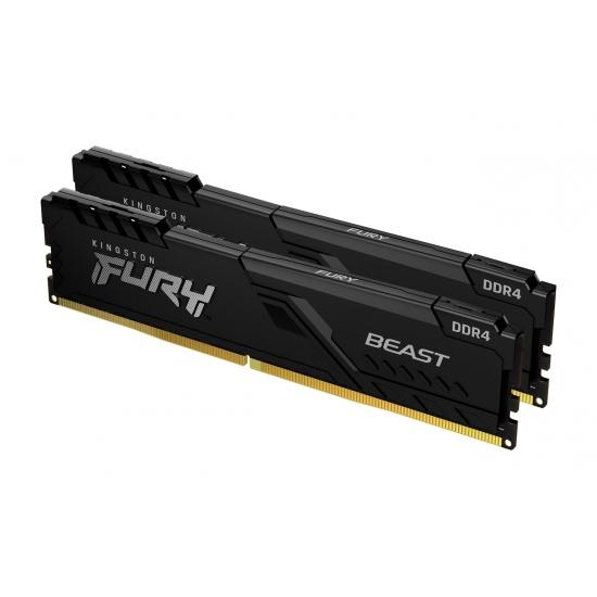 Памет Kingston FURY Beast Black 64GB(2x32GB) DDR4 3200MHz KF432C16BBK2/64 