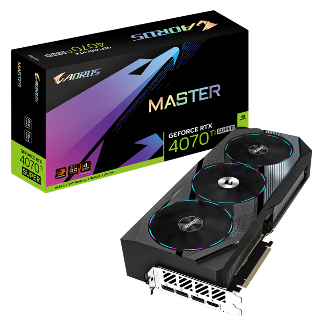 Видео карта GIGABYTE RTX 4070 TI SUPER AORUS MASTER 16GB GDDR6X 