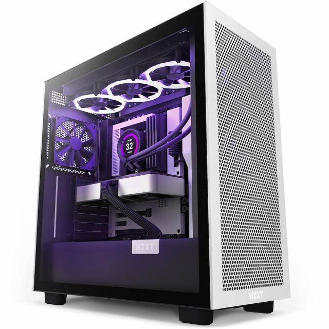 Кутия NZXT H7 Flow Matte Black & White 