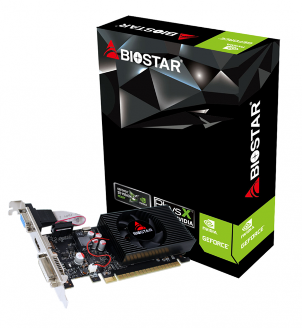 Graphic card BIOSTAR GeForce GT730, 2GB, GDDR3, 128 bit, DVI-I, D-Sub, HDMI 