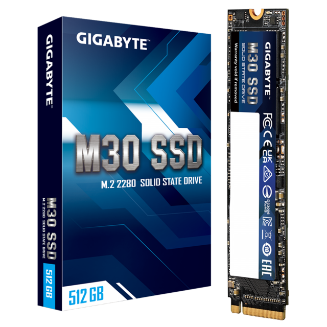 SSD Gigabyte M30, 512GB, NVMe, PCIe Gen3, M.2 