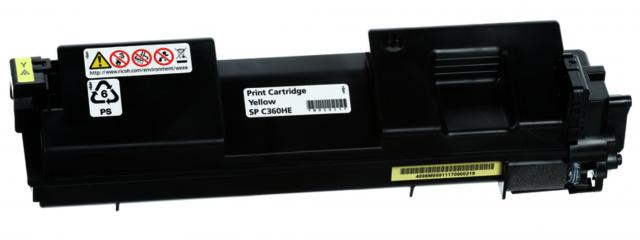 Toner Cartridge Ricoh SPC360HE, 5000 p, Yellow 