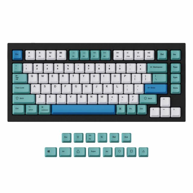 Капачки за механична клавиатура Keychron Iceberg 96-Keycap Set PBT Dye-Sub US Layout 