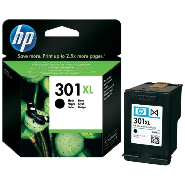 Мастилница oригинал  HP 301XL, черен , CH563EE 