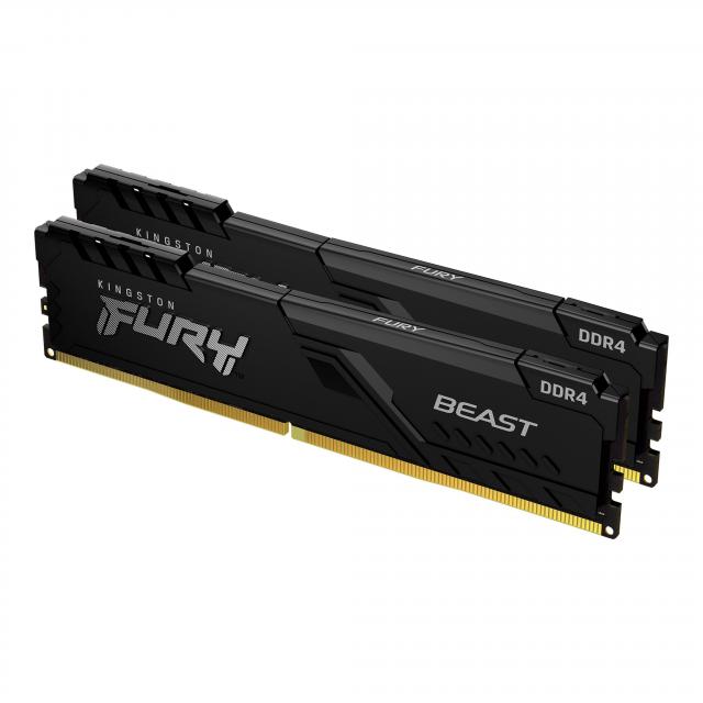 Memory Kingston FURY Beast Black 32GB(2x16GB) DDR4 2666MHz KF426C16BB1K2/32 