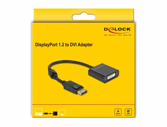 Адаптер Delock 63482 DisplayPort мъжко - DVI женско 