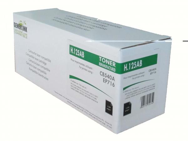 Toner Cartridge GENERINK CB540A / EP716, HP Color LaserJet  CP1215/1312/1515/Canon LBP5050, Black 