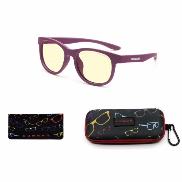 Blue light glasses for kids Gunnar Rush Kids Small, Amber Natural, Magenta 