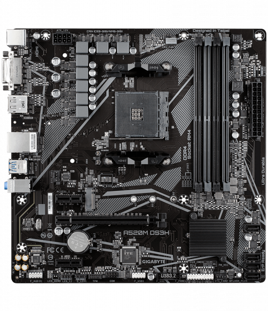 Motherboard GIGABYTE A520M-DS3H V2, Socket AM4 