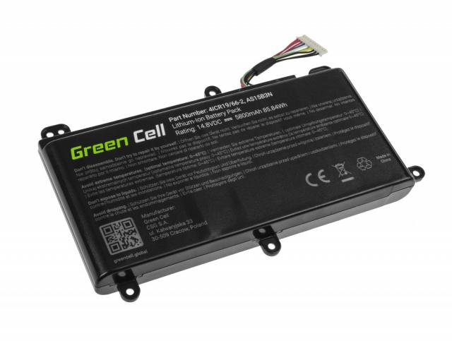 Laptop Battery for AS15B3N for Acer Predator 15 G9-591 G9-592 G9-593 17 G9-791 G9-792 G9-793 17X GX-791 GX-792 21X 14,4V 5800mAh GREEN CELL 