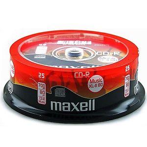 CD-R Music XL-II MAXELL, 700MB, 80 min, 25 px 