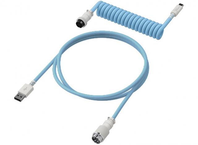 Кабел за клавиатура HyperX Coiled Cable USB-C Light Blue-White 