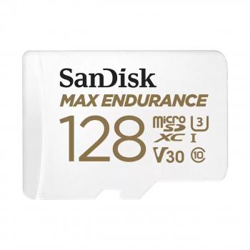 Memory card SANDISK MAX Endurance micro SDXC UHD, SD Adapter, 128GB, Class 10