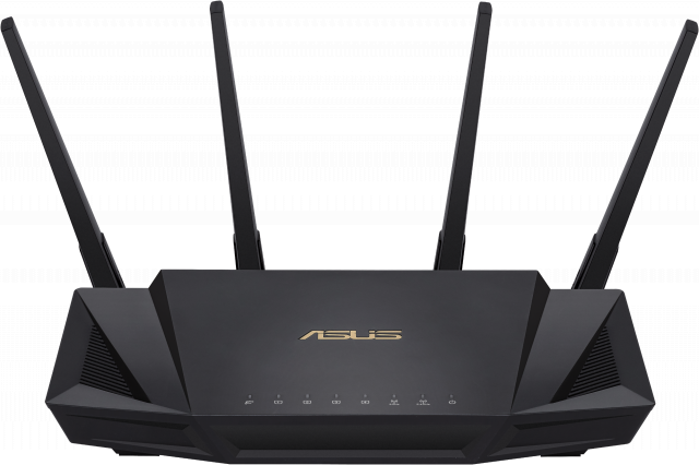 Безжичен рутер ASUS RT-AX58U V2, AX3000 Dual Band WiFi 6 (802.11ax), MU-MIMO, IPv6, OFDMA, AiMesh, AiProtection Pro, 2402 Mbps 