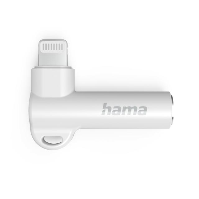 Hama Lightning - 3.5 mm Jack Socket Aux Adapter, 90°, 201700 