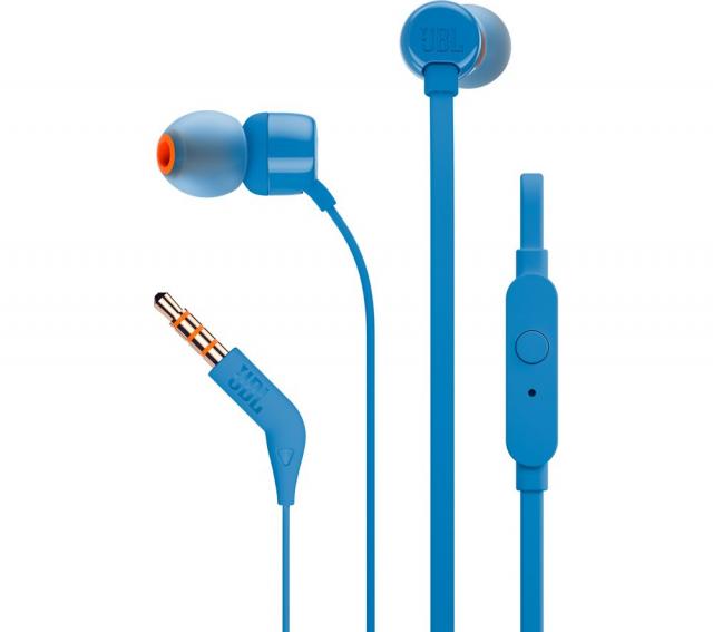 Headphones JBL T110, In Ear, Blue 