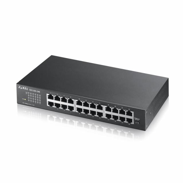 Суич ZYXEL GS1100-24E, 24 портов, Gigabit, за монтаж в шкаф 