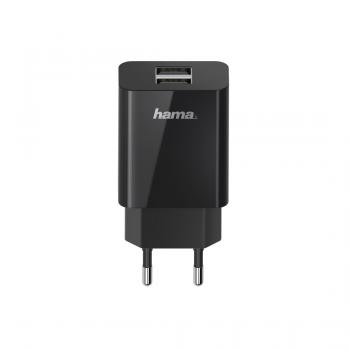 Hama USB Charger, 2-port, 5V/10.5W, Black