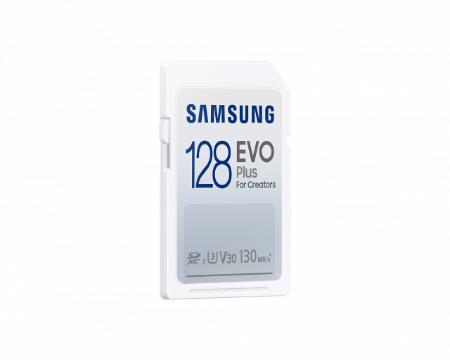 Карта памет Samsung EVO Plus, SD Card, 128GB, Бяла 