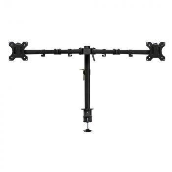 Стойка за 2 мониторa ACT AC8302, за бюро, Регулируема, 32", 2x8 кг, Черна - нарушена опаковка