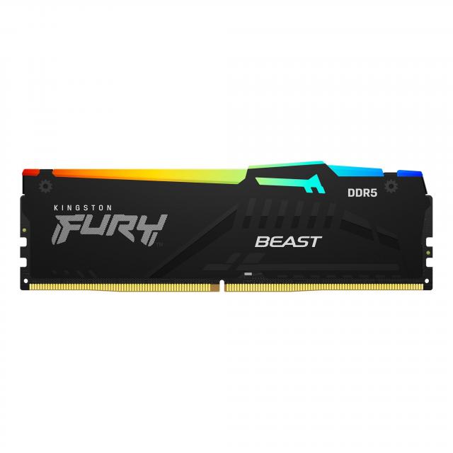 Памет Kingston FURY Beast Black RGB 16GB(2x8GB) DDR5 6000MHz CL30, AMD EXPO -KF560C30BBEAK2-16 